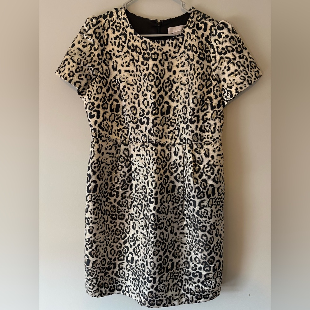 Rachel Parcell Black and Cream Animal Print Kids Dress